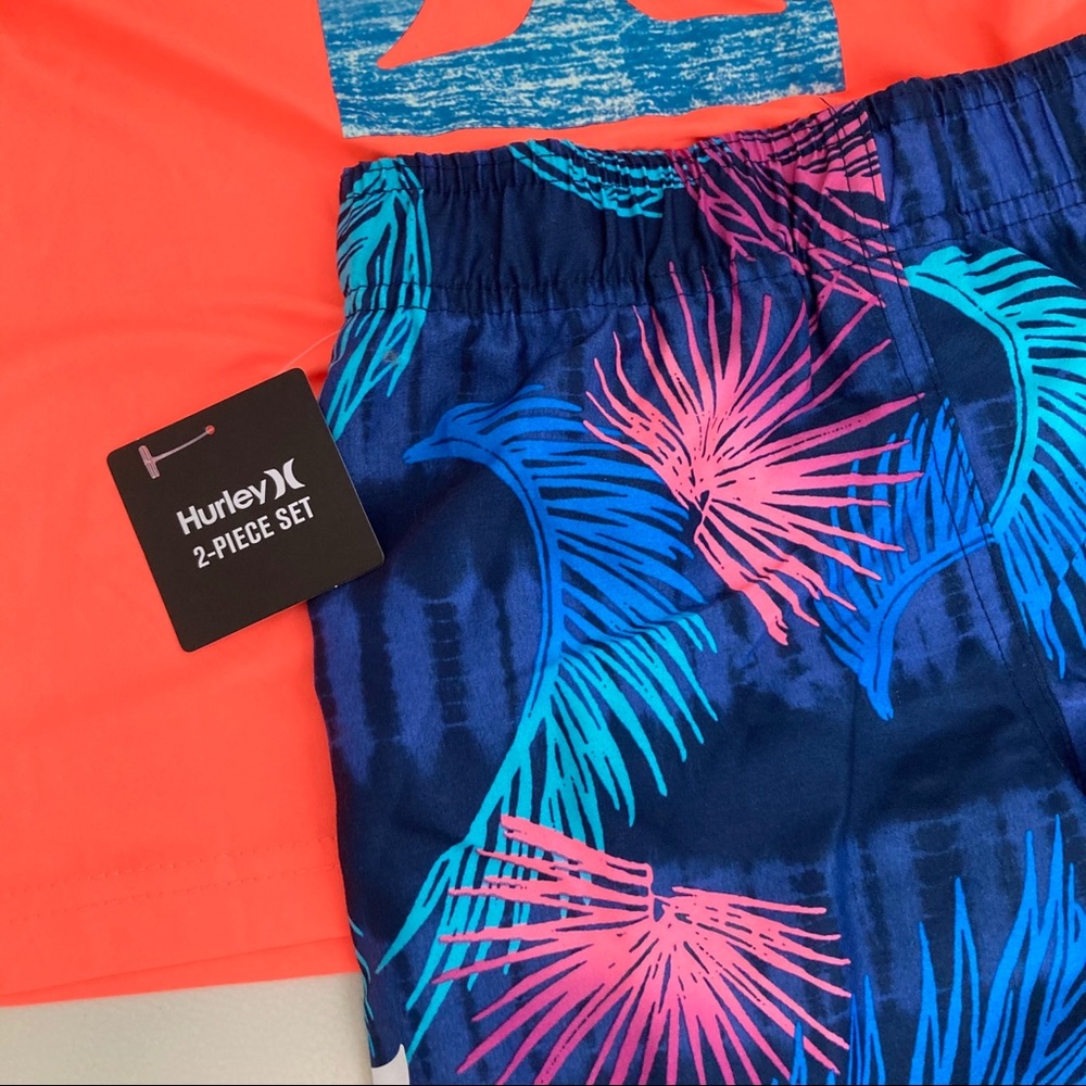 Hurley cute neon palm beach UPF50+ active shorts set 4060 - Picture 8 of 9